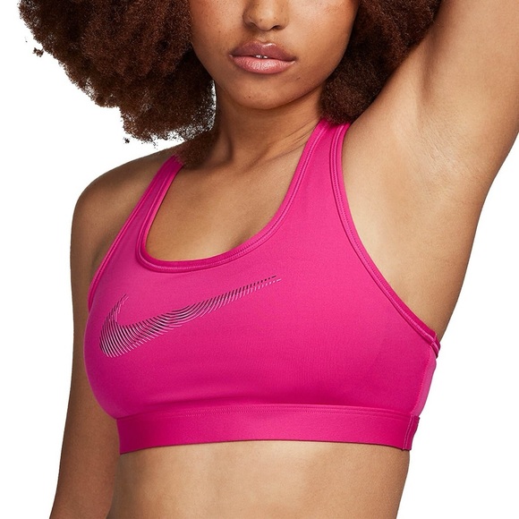 Nike Other - Nike PADDED Women's Dri-Fit Medium Support Pink Sports Bra